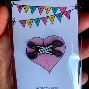 Heckin’ Unicorn Scissors Pin